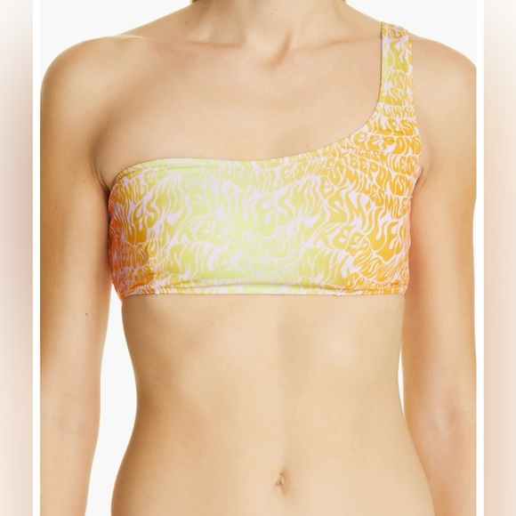 Stella McCartney Smile One-Shoulder Bikini Top - Picture 1 of 9
